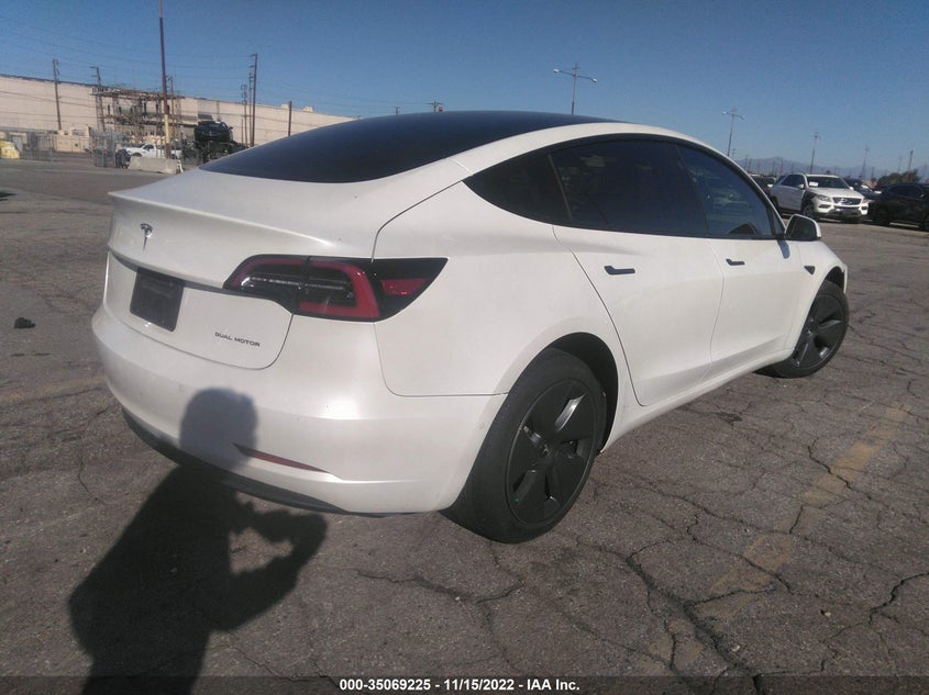 VIN 5YJ3E1EB1NF173369 2022 TESLA MODEL 3 LONG RANGE