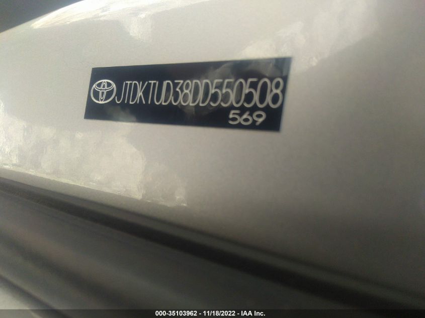 2013 TOYOTA YARIS LE JTDKTUD38DD550508