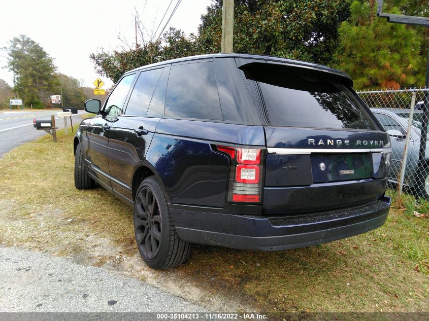 2015 LAND ROVER RANGE ROVER HSE SALGS2VF6FA208185