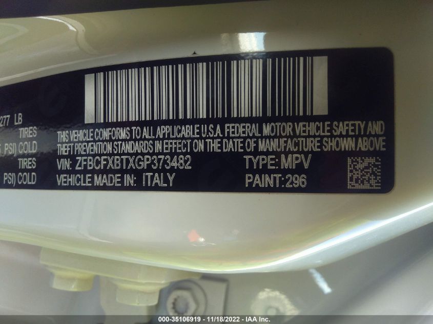 2016 FIAT 500X EASY ZFBCFXBTXGP373482