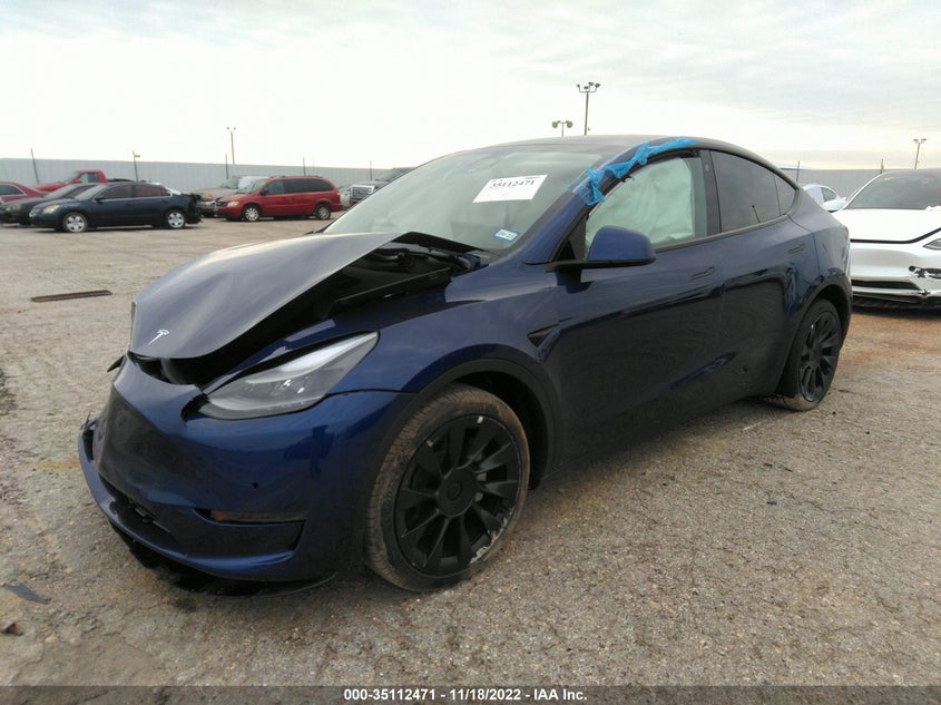 VIN 7SAYGDEE4NF535872 2022 TESLA MODEL Y LONG RANGE