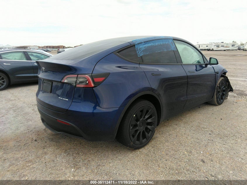 VIN 7SAYGDEE4NF535872 2022 TESLA MODEL Y LONG RANGE