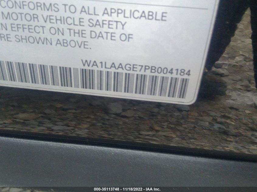 2023 AUDI E-TRON PREMIUM PLUS WA1LAAGE7PB004184