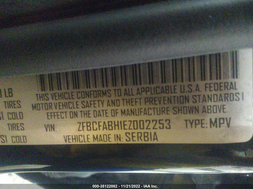 2014 FIAT 500L EASY ZFBCFABH1EZ002253