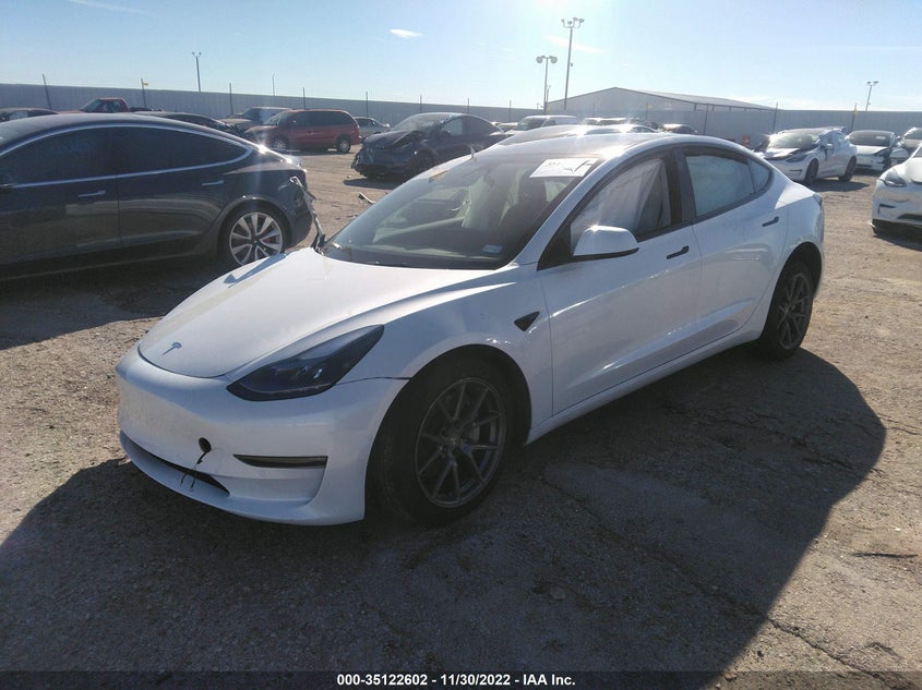 VIN 5YJ3E1EB2NF257152 2022 TESLA MODEL 3 LONG RANGE