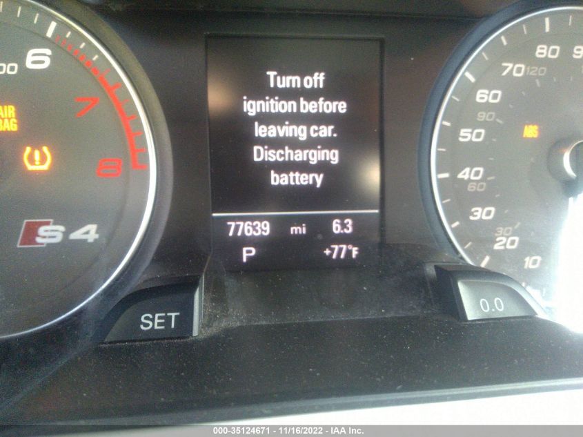 2013 AUDI S4 PRESTIGE WAUKGAFL6DA164734