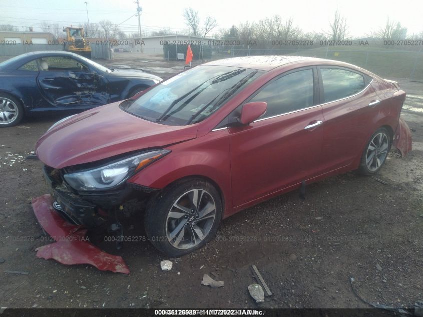 2016 HYUNDAI ELANTRA LIMITED KMHDH4AE7GU620340