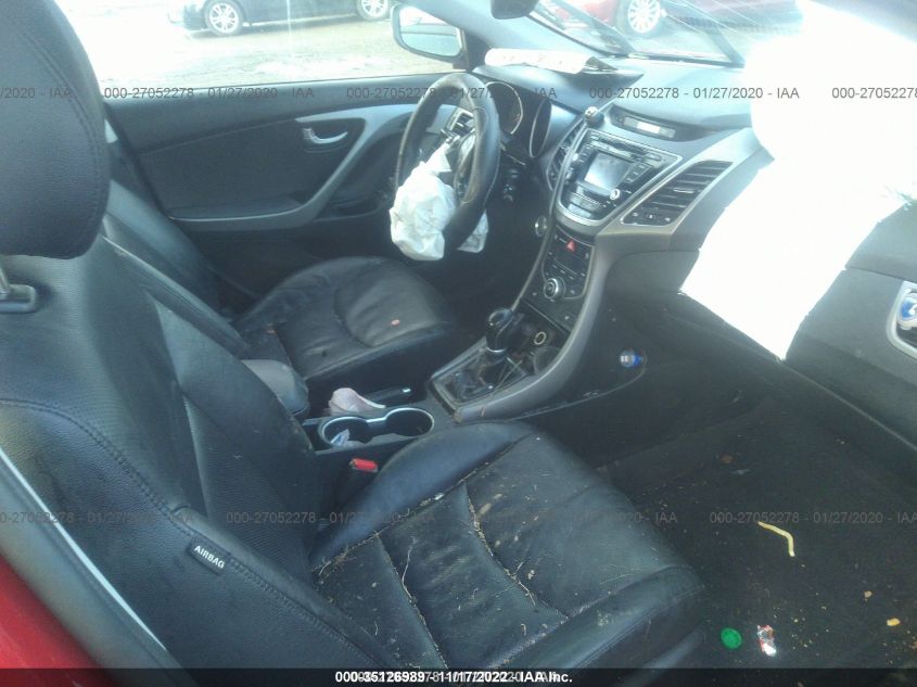 2016 HYUNDAI ELANTRA LIMITED KMHDH4AE7GU620340