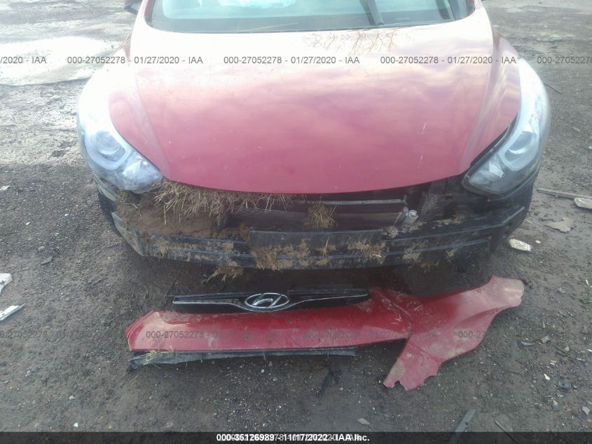 2016 HYUNDAI ELANTRA LIMITED KMHDH4AE7GU620340