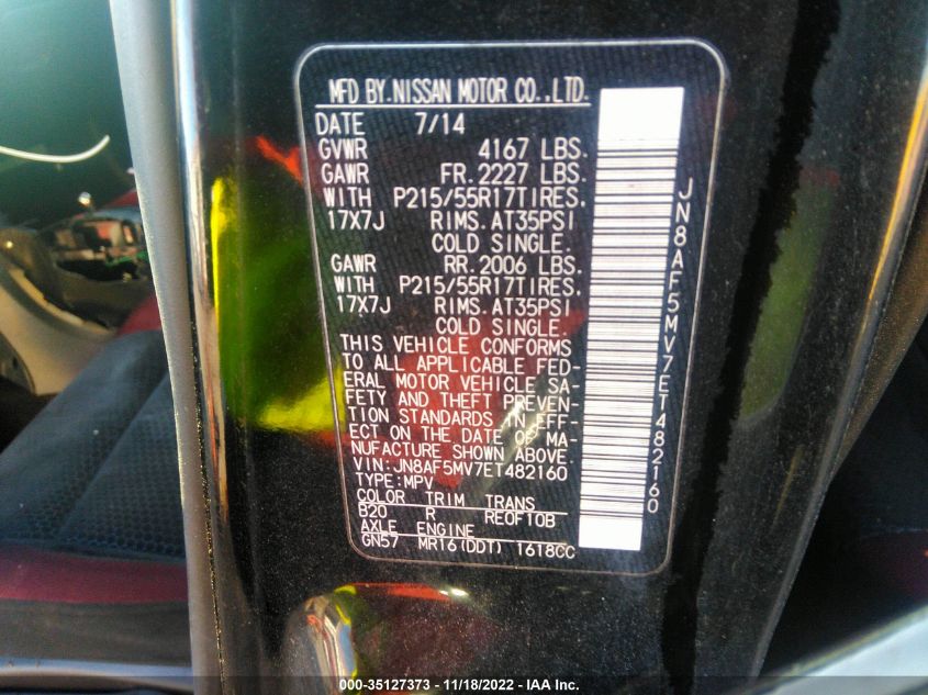 2014 NISSAN JUKE SV - JN8AF5MV7ET482160