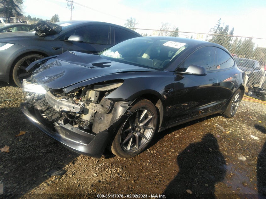 VIN 5YJ3E1EB7MF874870 2021 TESLA MODEL 3 LONG RANGE