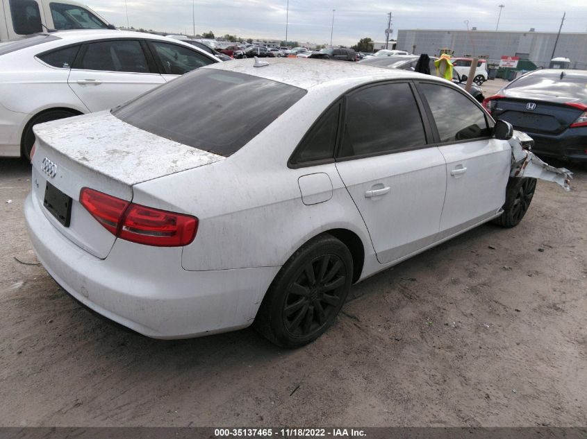 2014 AUDI A4 PREMIUM WAUAFAFL1EA079784