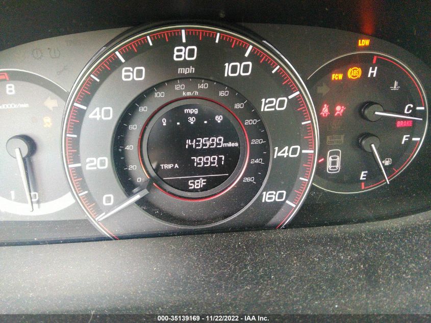 2013 HONDA ACCORD CPE EX-L 1HGCT2A87DA003628