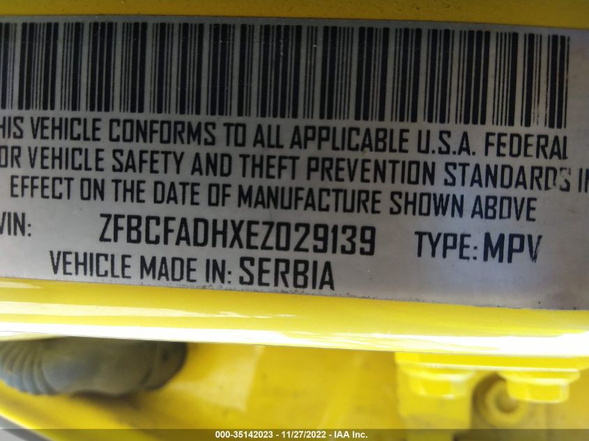 2014 FIAT 500L TREKKING ZFBCFADHXEZ029139