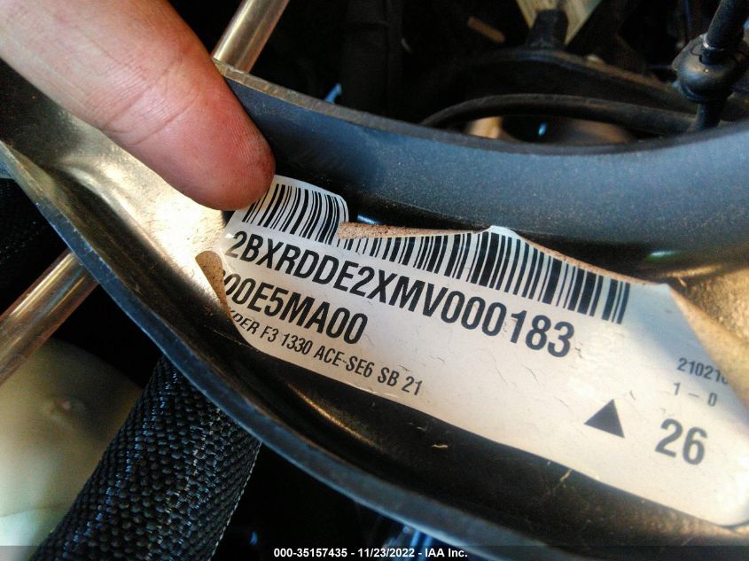 2021 CAN-AM SPYDER ROADSTER F3 2BXRDDE2XMV000183