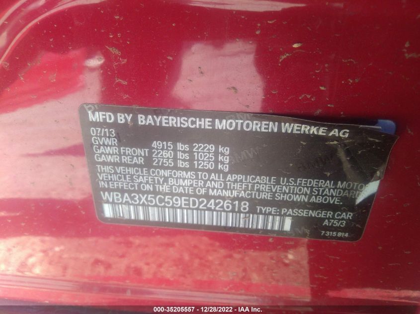 2014 BMW 3 SERIES GRAN TURISMO 328I XDRIVE - WBA3X5C59ED242618