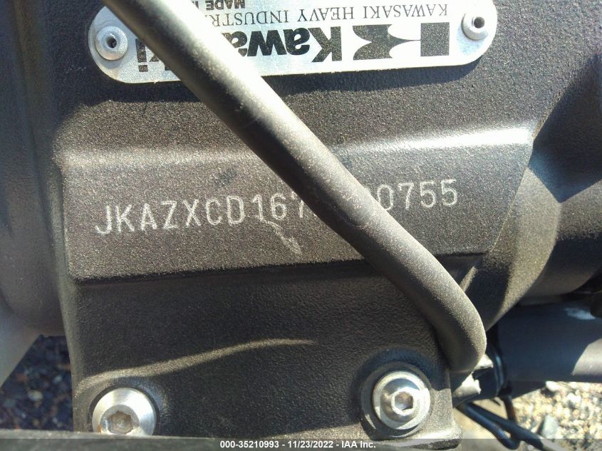 2007 KAWASAKI ZX1000 D JKAZXCD167A030755
