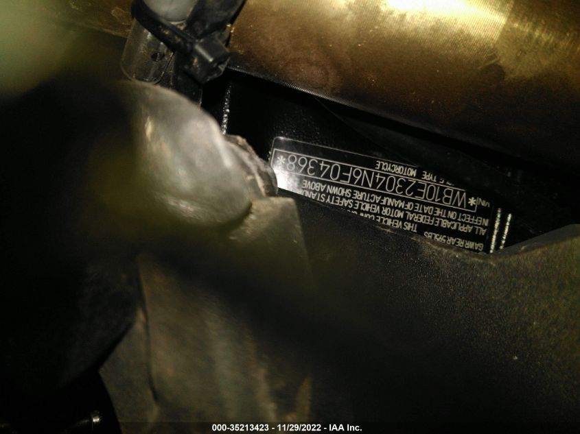 2022 BMW S 1000 RR WB10E2304N6F04368
