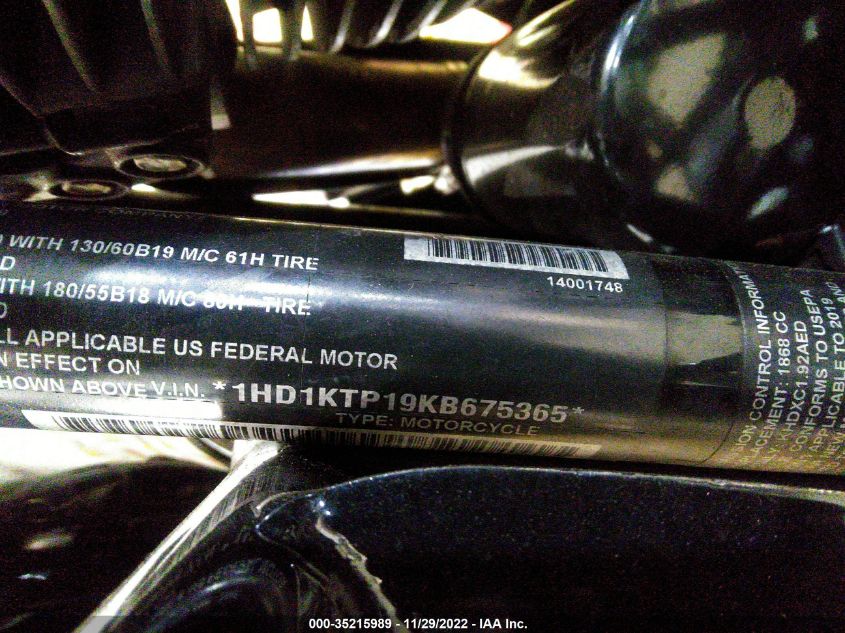 2019 HARLEY-DAVIDSON FLTRXS 1HD1KTP19KB675365