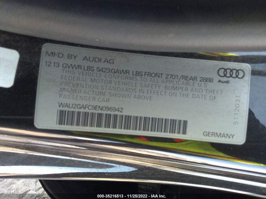 2014 AUDI A7 3.0 PRESTIGE WAU2GAFC9EN096942