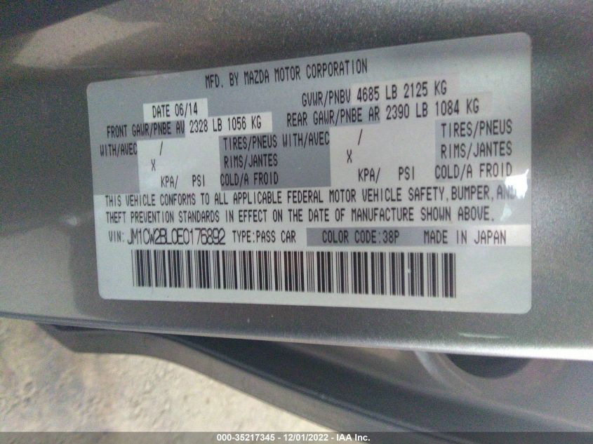 2014 MAZDA MAZDA5 SPORT - JM1CW2BL0E0176892