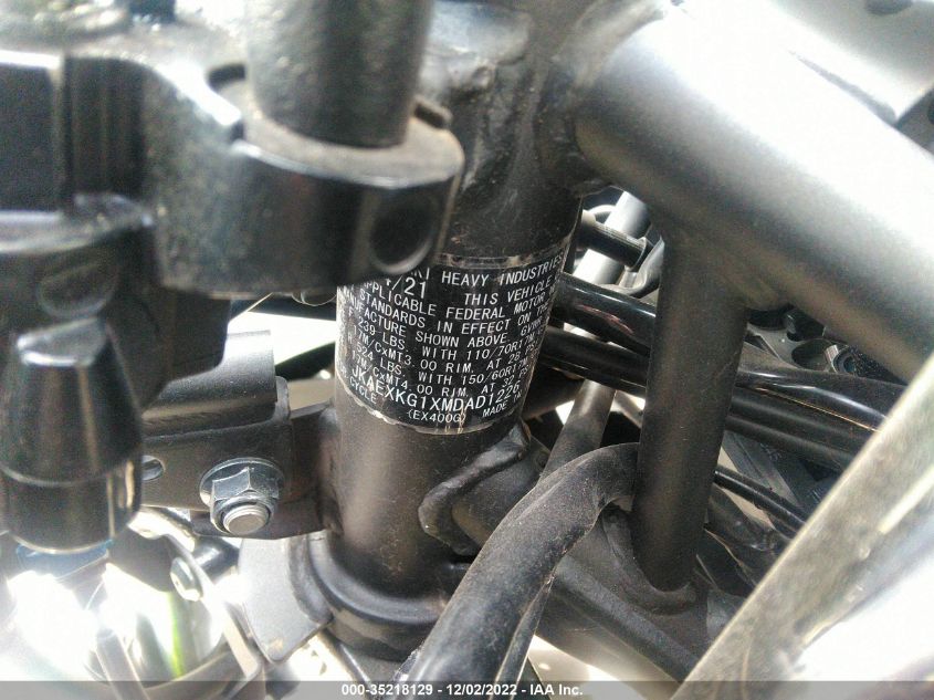 2021 KAWASAKI EX400 JKAEXKG1XMDAD1226
