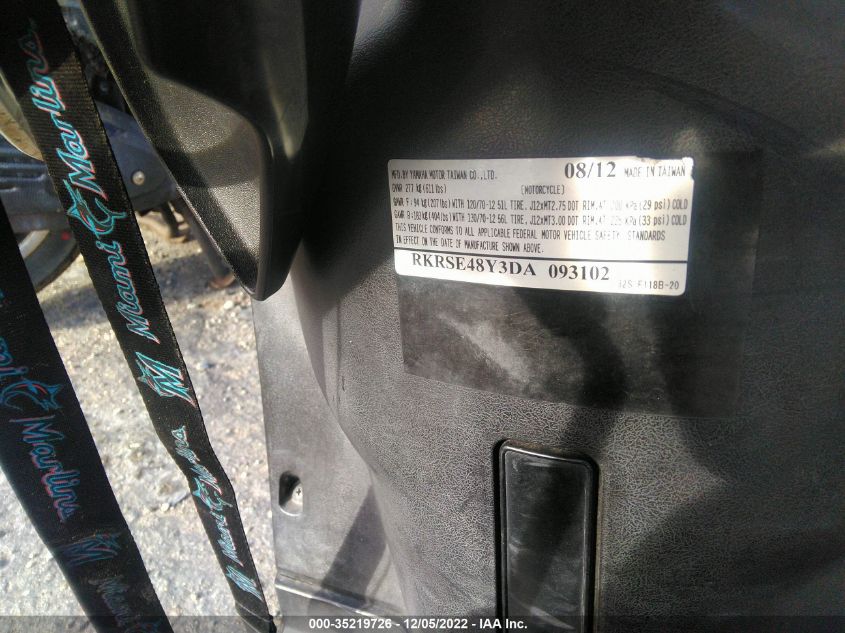 2013 YAMAHA YW125 RKRSE48Y3DA093102