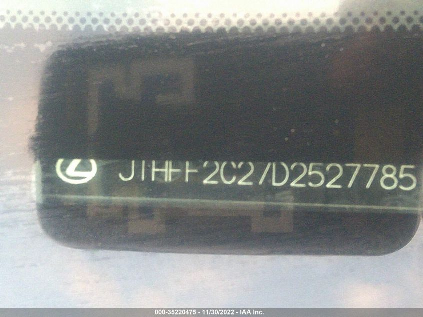 2013 LEXUS IS 250C JTHFF2C27D2527785