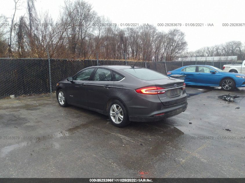 2018 FORD FUSION HYBRID SE 3FA6P0LU5JR167028