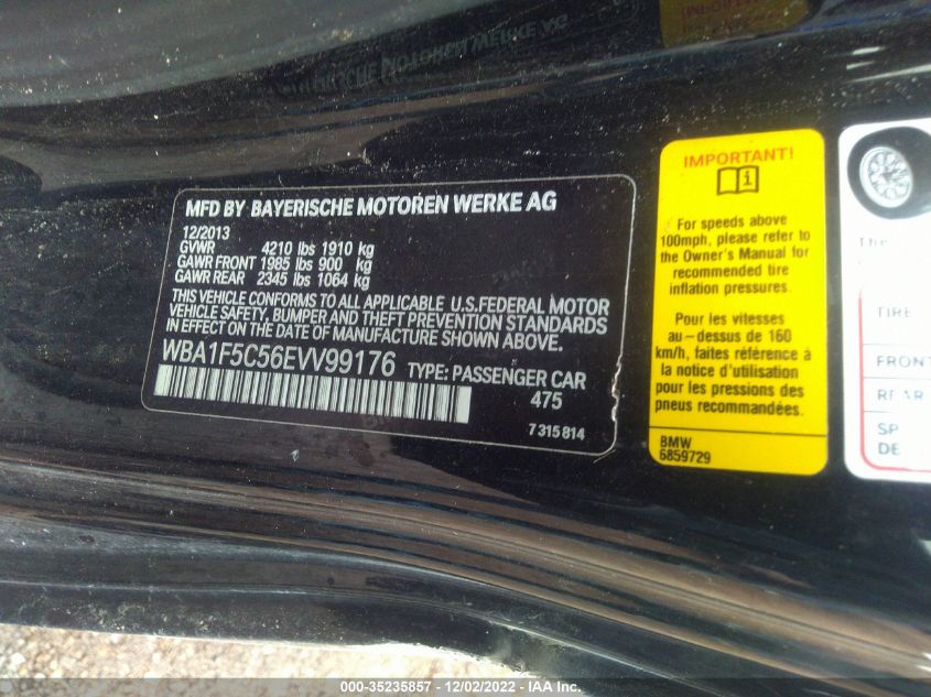 2014 BMW 2 SERIES 228I - WBA1F5C56EVV99176