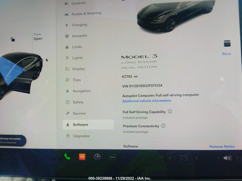 VIN 5YJ3E1EB3JF011334 2018 TESLA MODEL 3 LONG RANGE