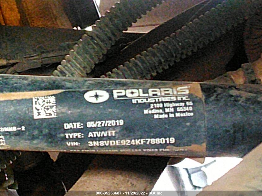 2019 POLARIS RZR XP TURBO EPS - 3NSVDE924KF788019