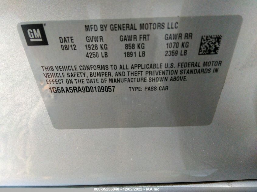 2013 CADILLAC ATS - 1G6AA5RA9D0109057