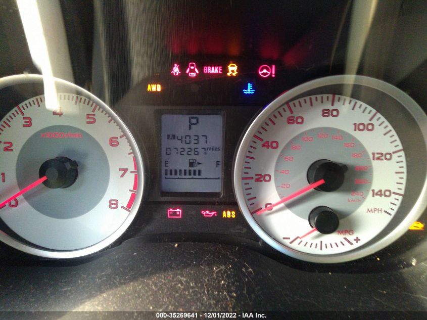 2013 SUBARU IMPREZA WAGON 2.0I PREMIUM - JF1GPAC67D2801508