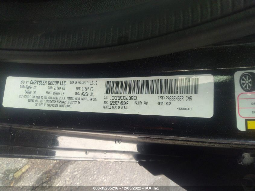 2014 CHRYSLER 200 TOURING - 1C3CCBBB3EN198263