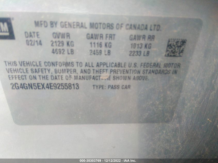 2014 BUICK REGAL PREMIUM I 2G4GN5EX4E9255813