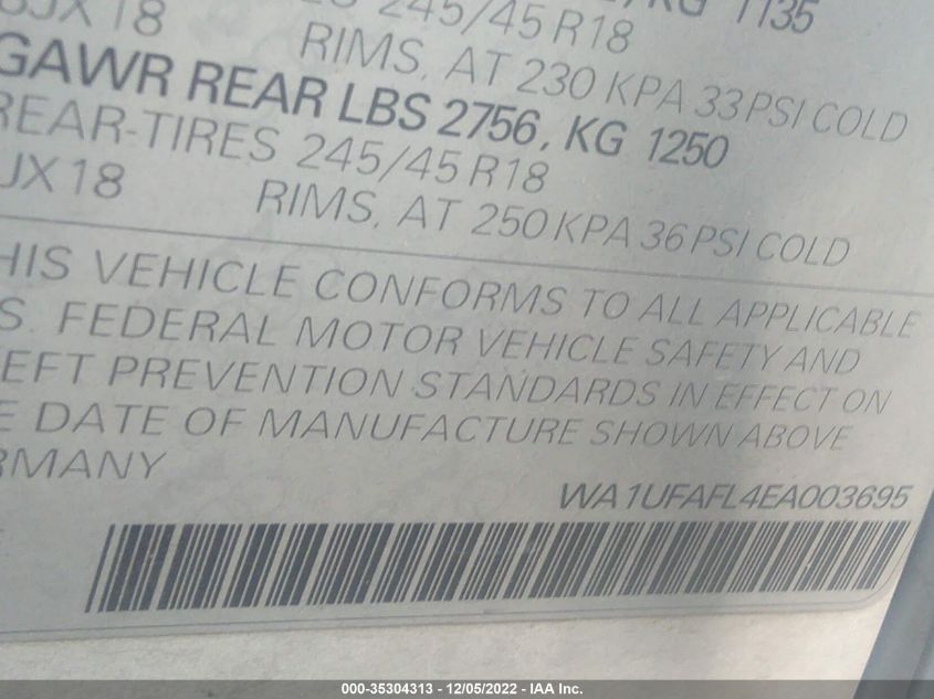 2014 AUDI ALLROAD PREMIUM PLUS WA1UFAFL4EA003695
