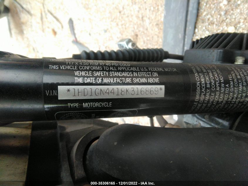 2008 HARLEY-DAVIDSON FXDL 105TH ANNIVERSARY EDITION 1HD1GN4418K316869
