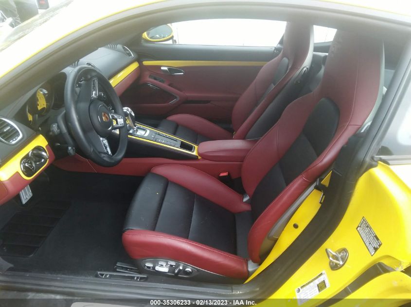 2019 PORSCHE 718 CAYMAN S/GTS WP0AB2A80KS278614
