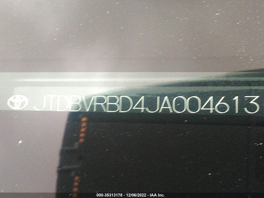 2018 TOYOTA MIRAI JTDBVRBD4JA004613