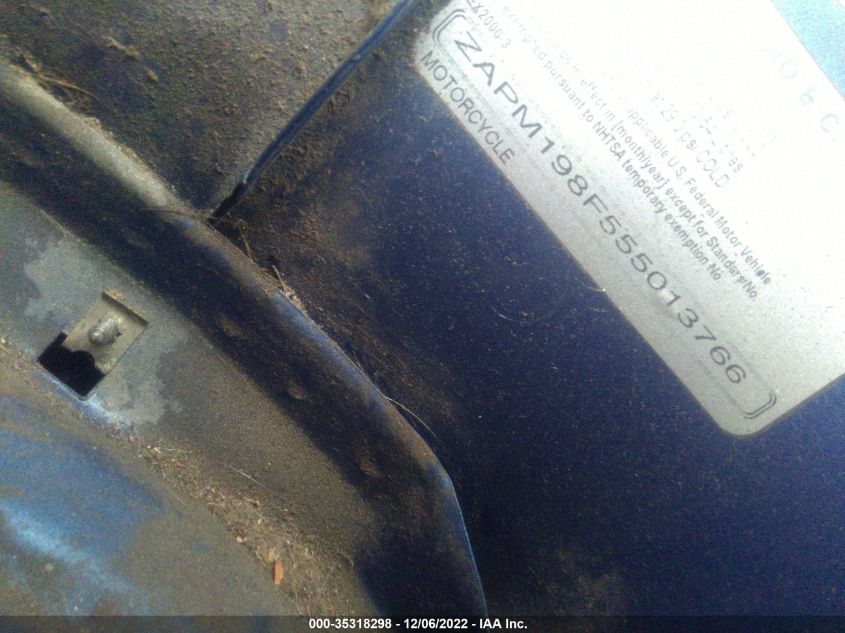 2005 VESPA M198F ZAPM198F555013766