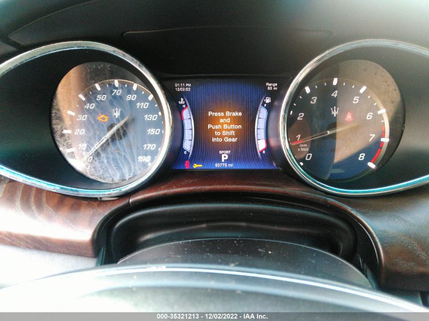 2014 MASERATI QUATTROPORTE S Q4 ZAM56RRA8E1079211