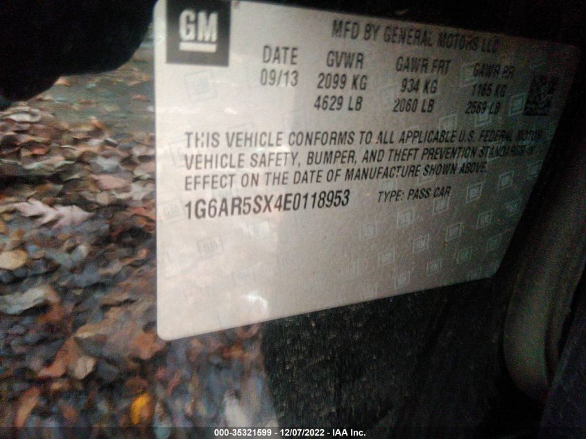 2014 CADILLAC CTS SEDAN LUXURY RWD - 1G6AR5SX4E0118953