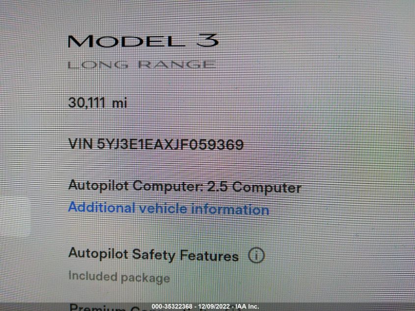 Фото: 5YJ3E1EAXJF059369