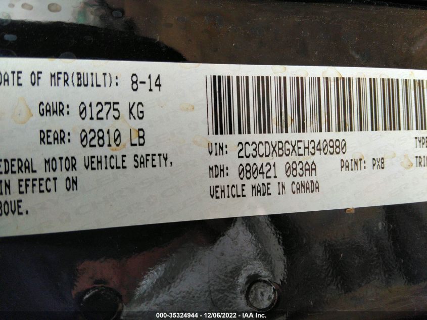 2014 DODGE CHARGER SE - 2C3CDXBGXEH340980