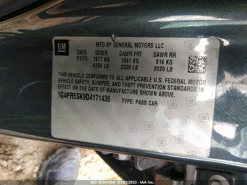 2013 BUICK VERANO CONVENIENCE GROUP 1G4PR5SK9D4171436