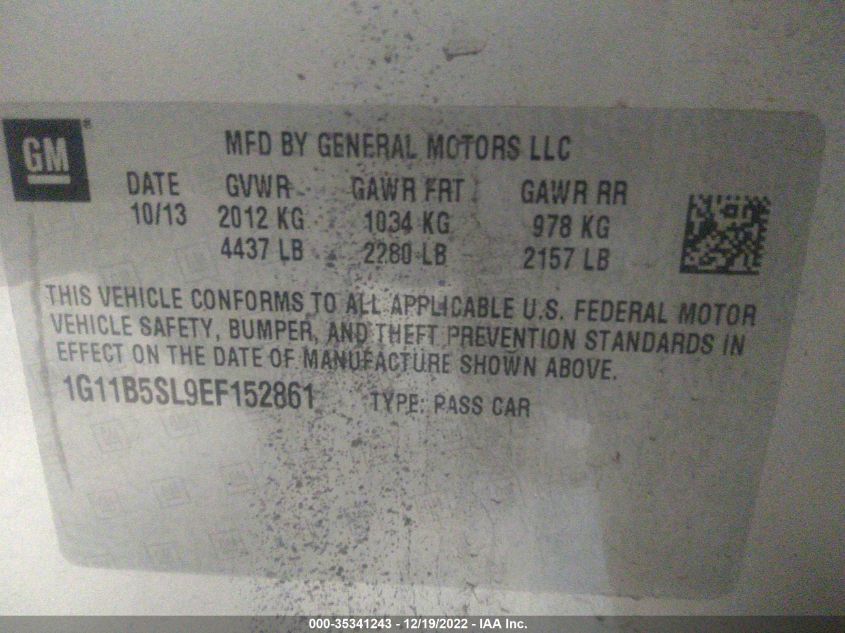 2014 CHEVROLET MALIBU LS - 1G11B5SL9EF152861