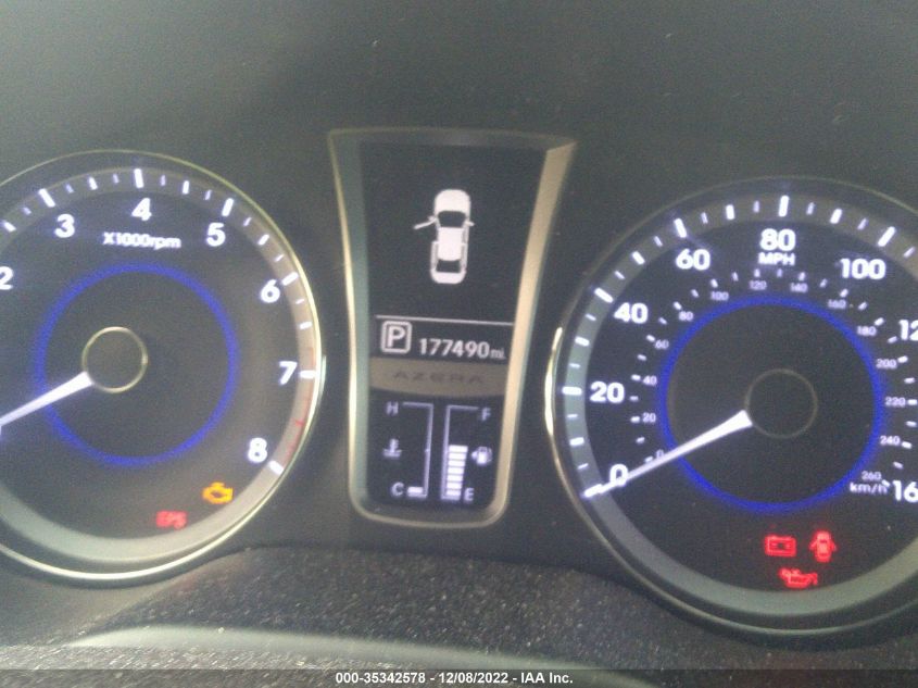 2013 HYUNDAI AZERA KMHFH4JG4DA230982