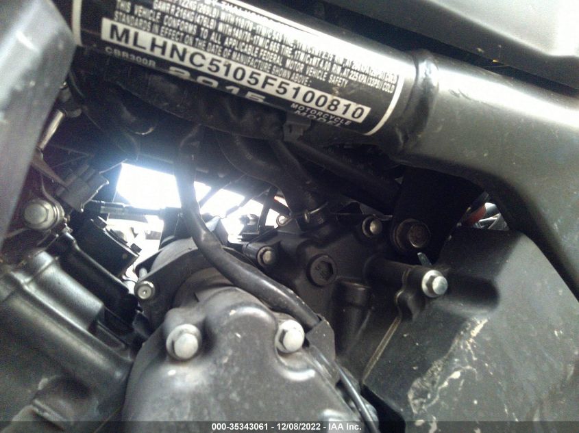 2015 HONDA CBR300 R MLHNC5105F5100810