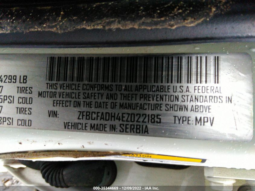 2014 FIAT 500L TREKKING ZFBCFADH4EZ022185